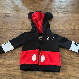 Disney Parks 18Mo Mickey Zip Up Sweatshirt